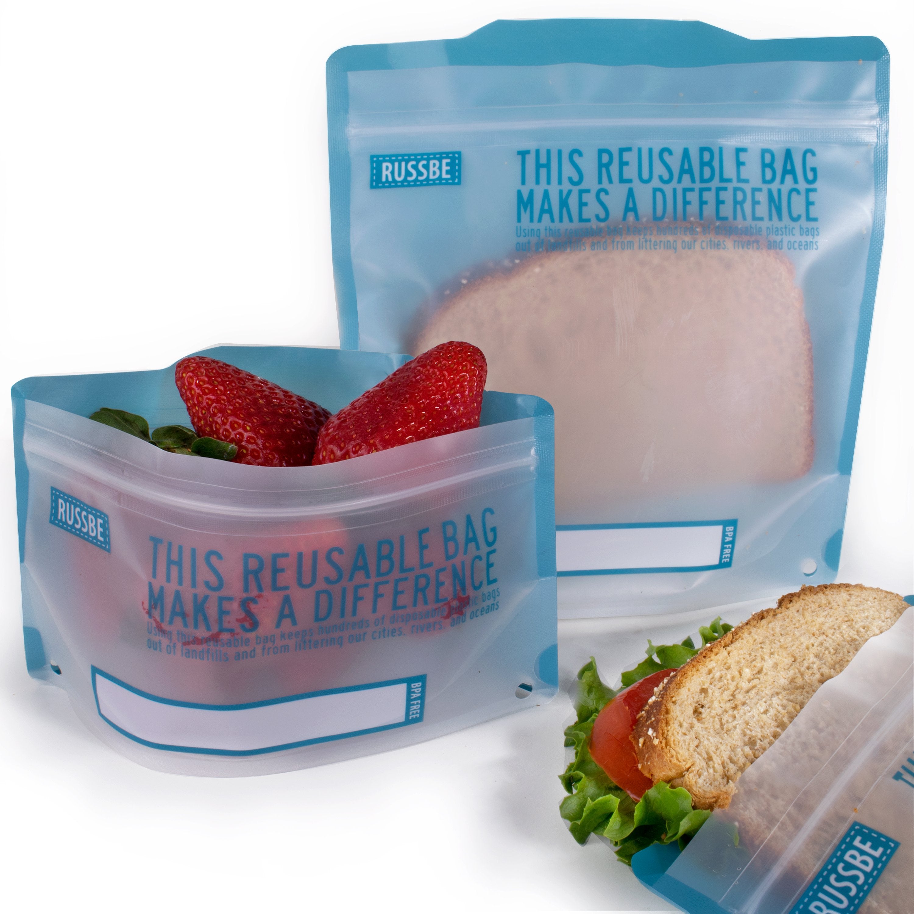 Reusable Sandwich and Snack Bags, BPA Free, Eco-Friendly